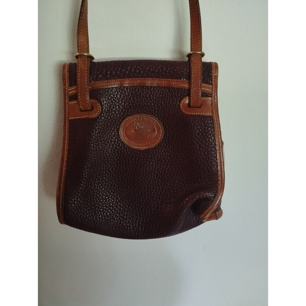 RARE VTG 80s Dooney & Bourke Brown w/British Tan Leather /Need Sewing
